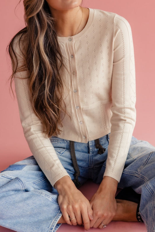 Lenora Pointelle Cardigan