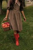 Chocolate Malt Collared Dress