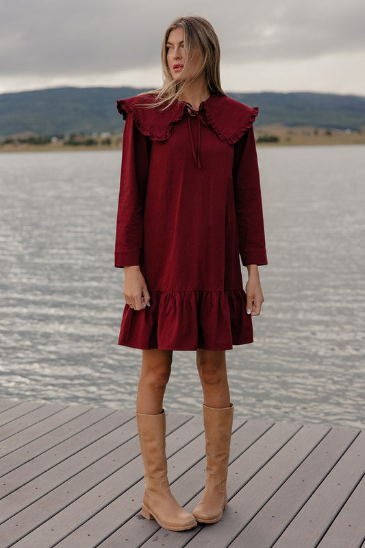 All the Frills Collared Dress