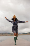 Seaside Picnic Plaid Dress