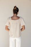 Elle Textured Square Neck Blouse