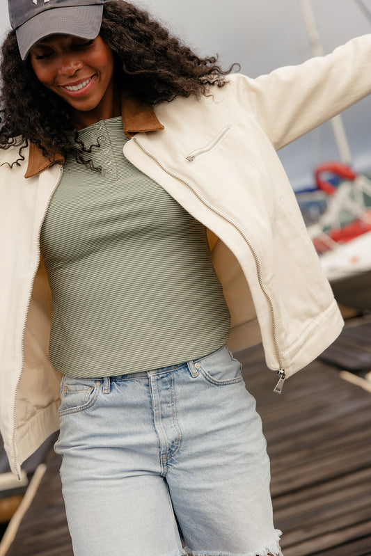 Sunday Stroll Henley Tee