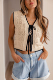 Esme Crochet Tie Vest