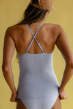 Celeste Flat Rib V-Neck Tankini