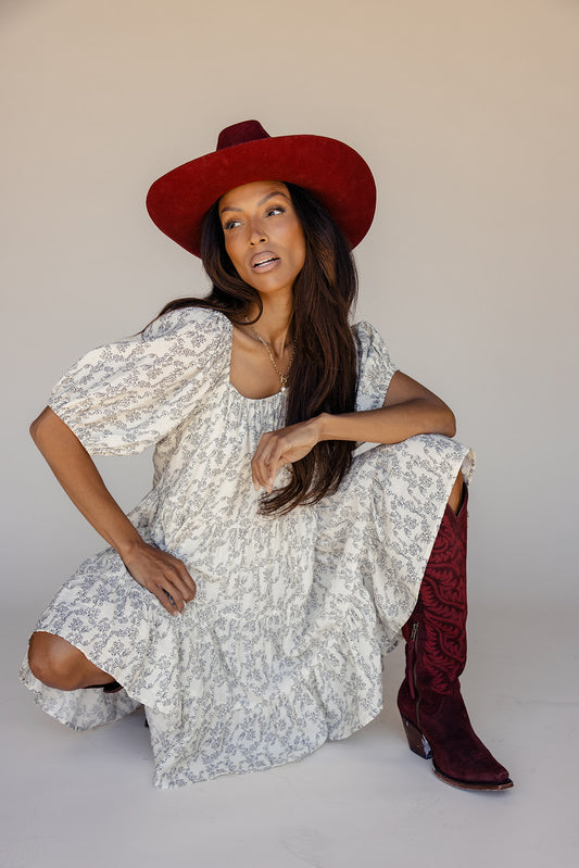 Before Dusk Puff Sleeve Dress