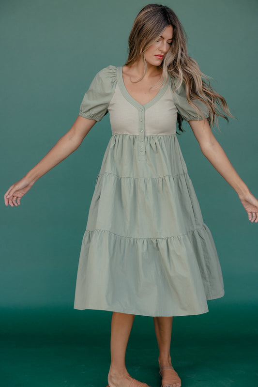 Heartfelt Puff Sleeve Dress