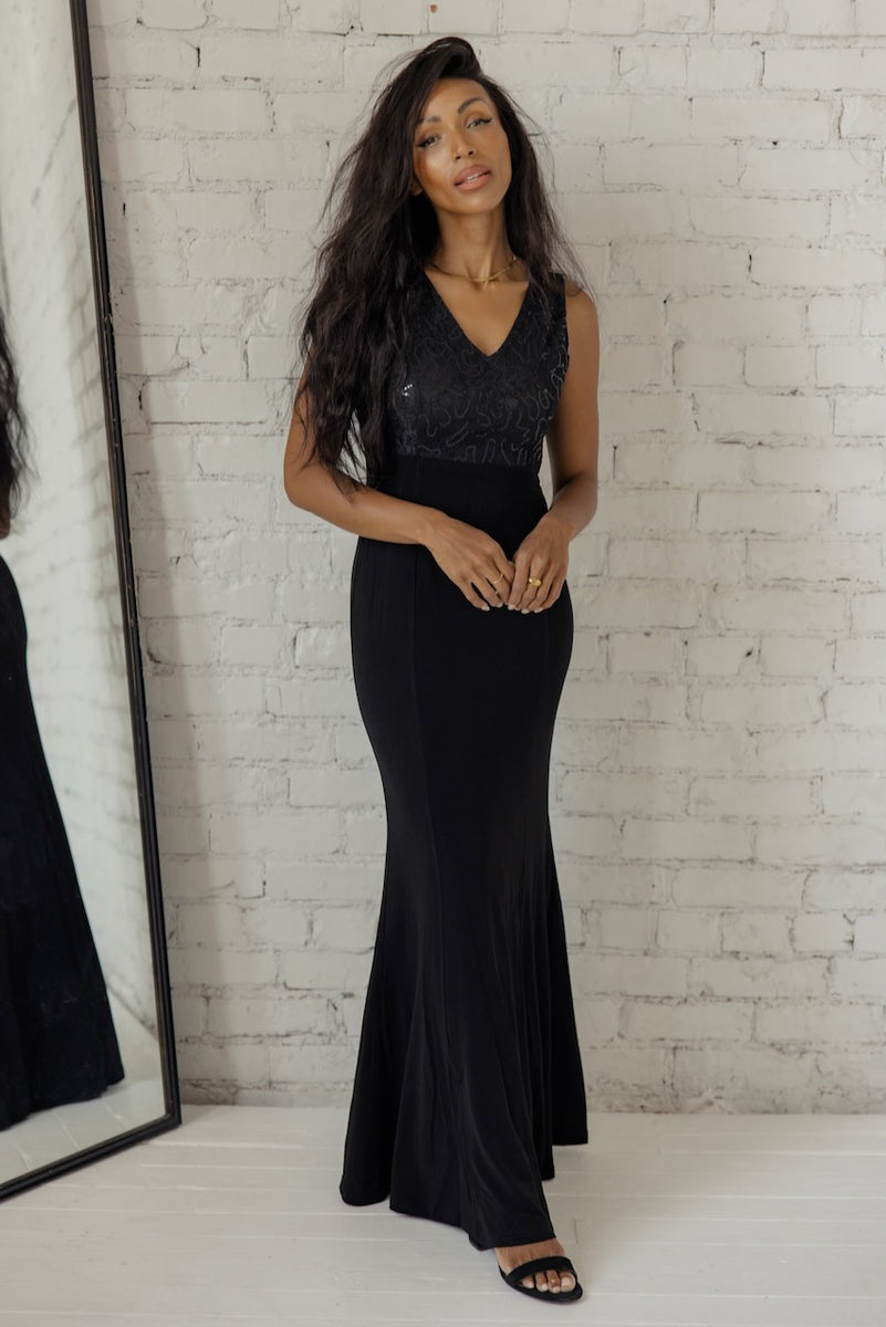 Slim Black Formal Dress