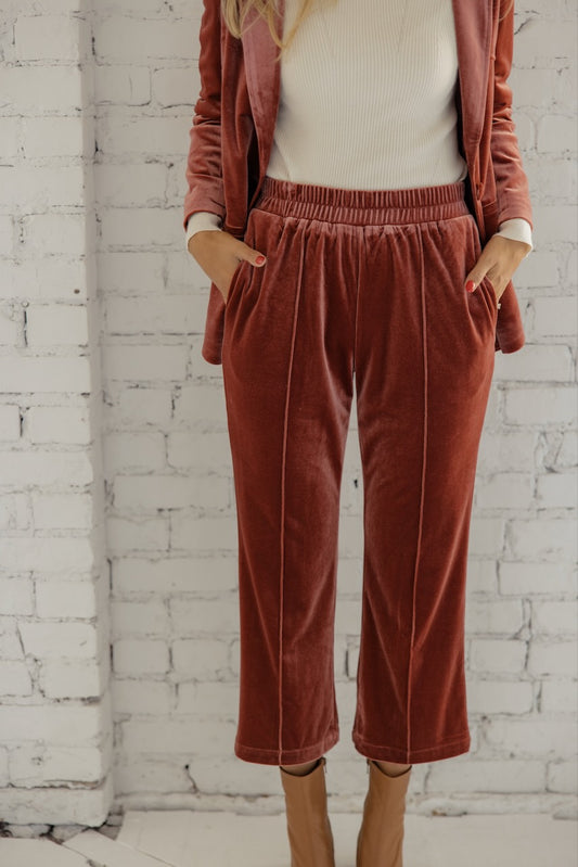 Cropped Velvet Pants | ROOLEE