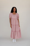 Audie Gingham Tiered Maxi