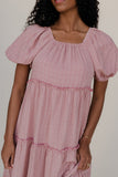 Audie Gingham Tiered Maxi