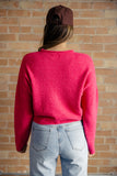 Button Up Cardigan in Pink | ROOLEE