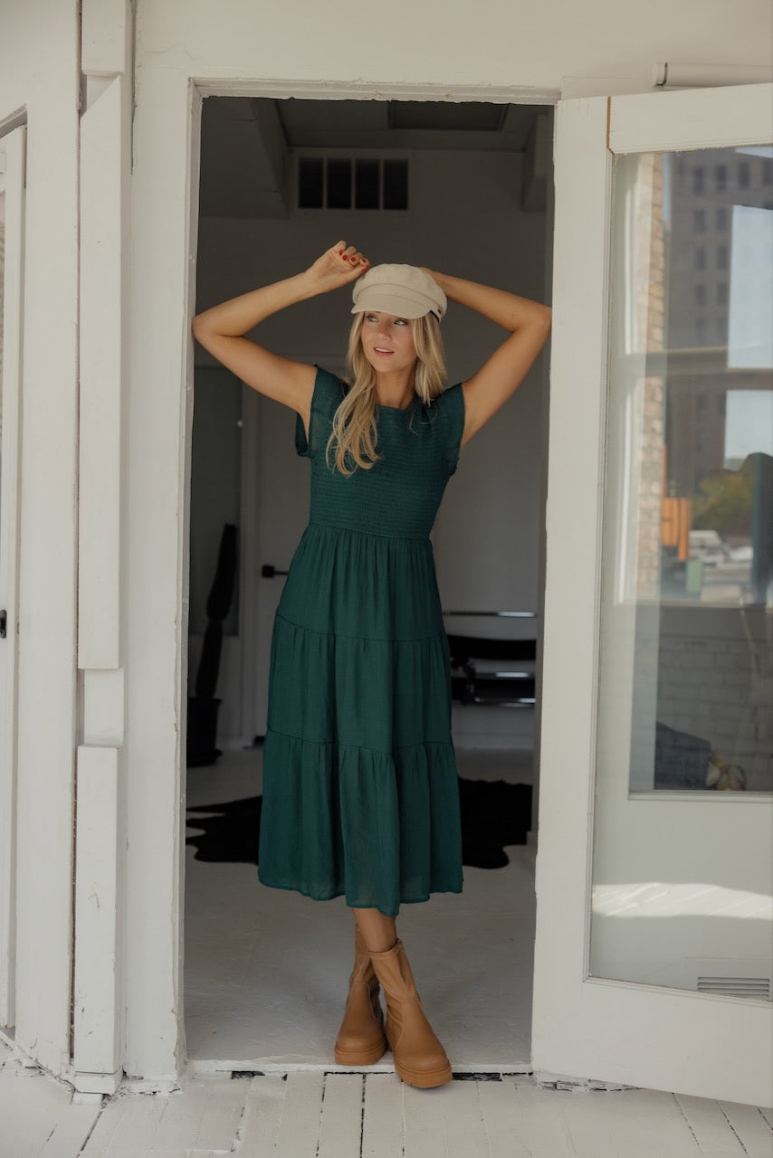 Teal Midi Dress | ROOLEE
