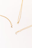Gold Mini Letter Initial Necklace