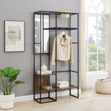 Bryant Modern Metal and Wood Hall Tree