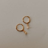 Willow Diamond Dangle Hoops
