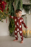 Bamboo Zip Pajamas | Vintage Santa