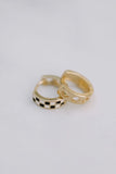 Black & White Checkered Hoops