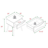 Atticus Solid Wood Mid-Century Modern Nightstand