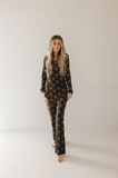Women's Bamboo Pajamas | Charcoal & White FF Smile
