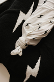 Bamboo Infant Swaddle | White & Black Lightning Bolt