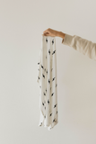 Bamboo Infant Swaddle | White & Black Lightning Bolt