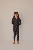 Bamboo Two Piece Pajama | Charcoal & White FF Smile