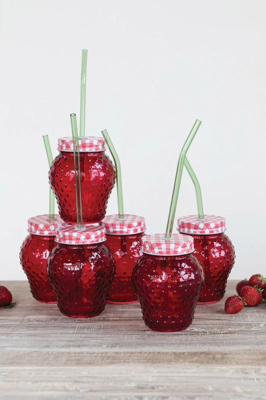 Summer Picnic Strawberry Glasses