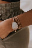 Stone of Courage Suede Wrap Bracelet