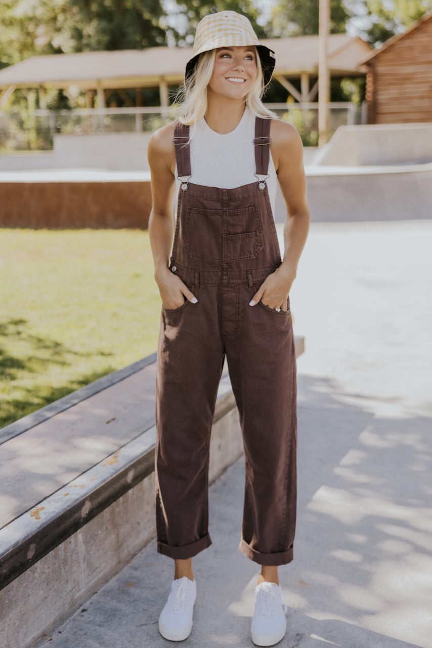 Women's Brown Overalls | ROOLEE