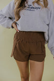 Brown Track Shorts | ROOLEE