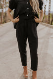 Women's Black Cotton Bottoms | ROOLEE