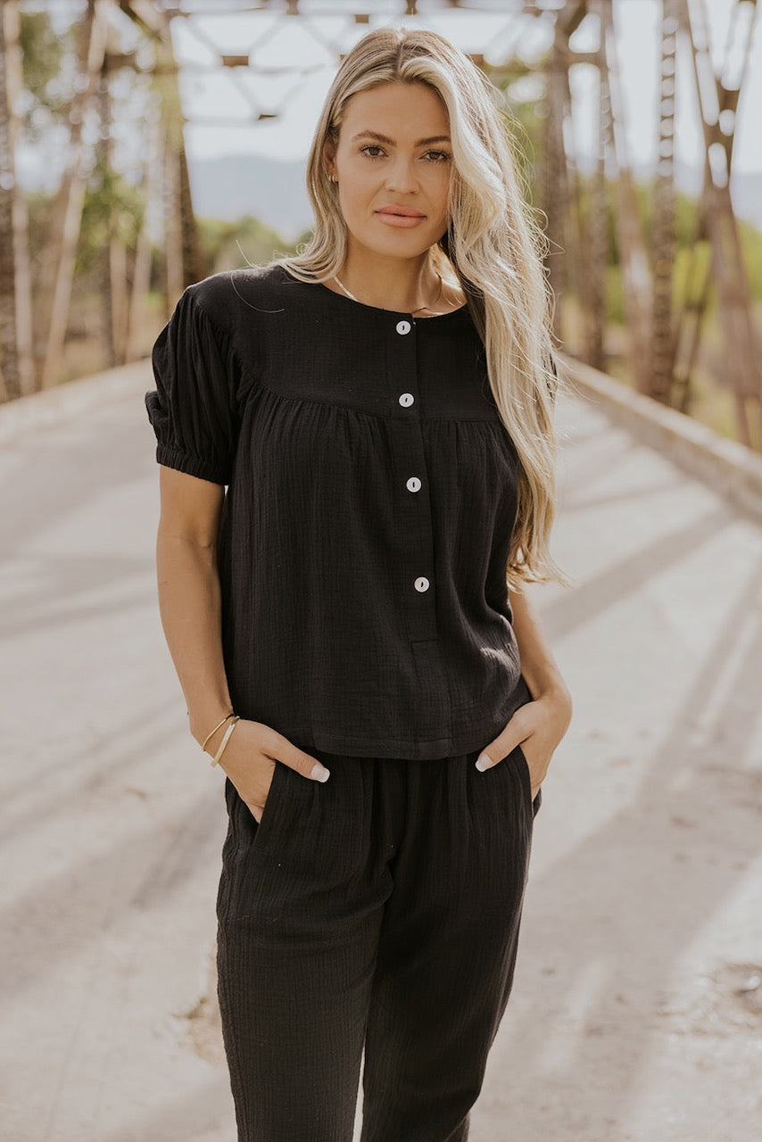 Cozy Black Bottoms For Women | ROOLEE