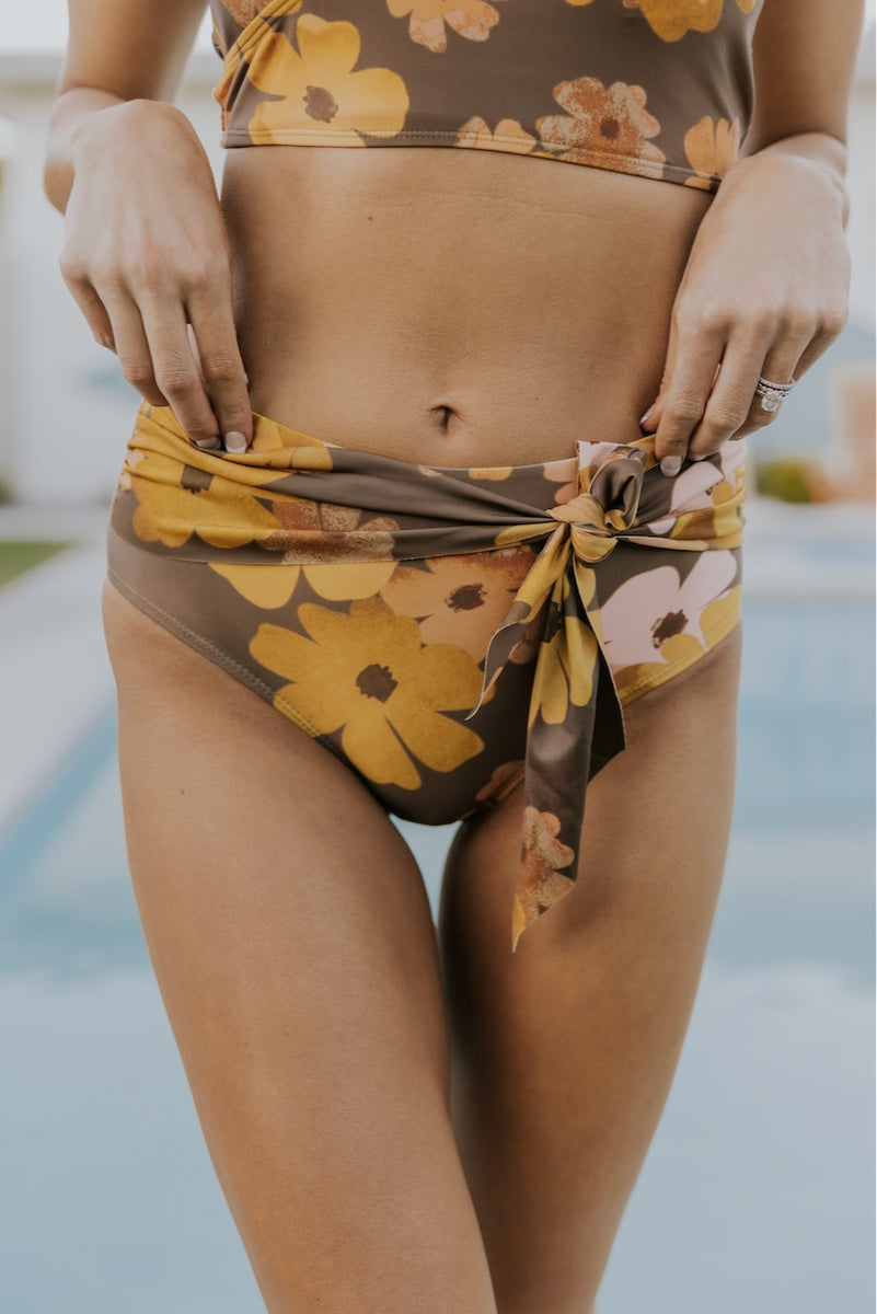 Retro Swim Bottoms - Women's Two Piece Bikini Set