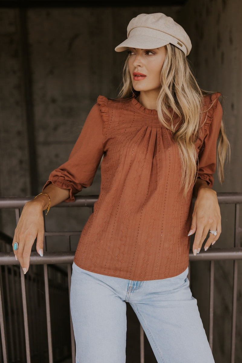 Holiday Tops For Women - 3/4 Sleeve Blouses | ROOLEE