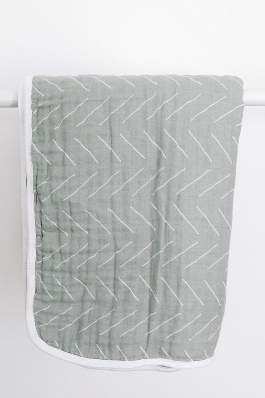 Sage Muslin Baby Quilt | ROOLEE
