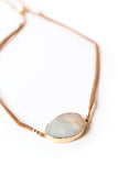 Stone of Courage Suede Wrap Bracelet