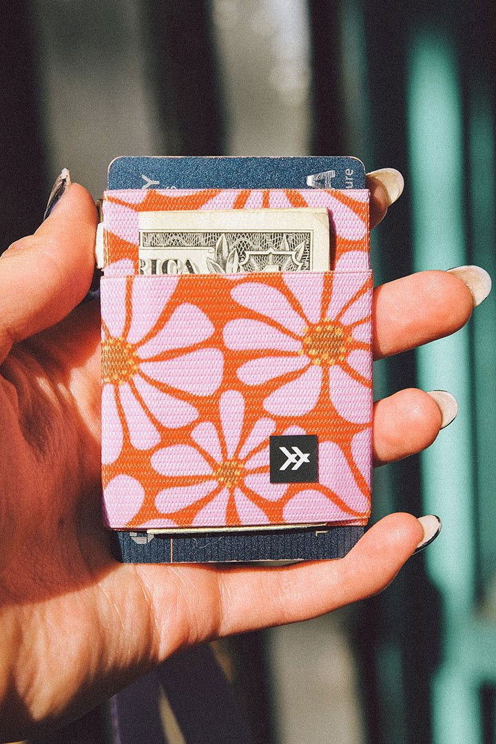 Pink Flower Thread Wallet l ROOLEE