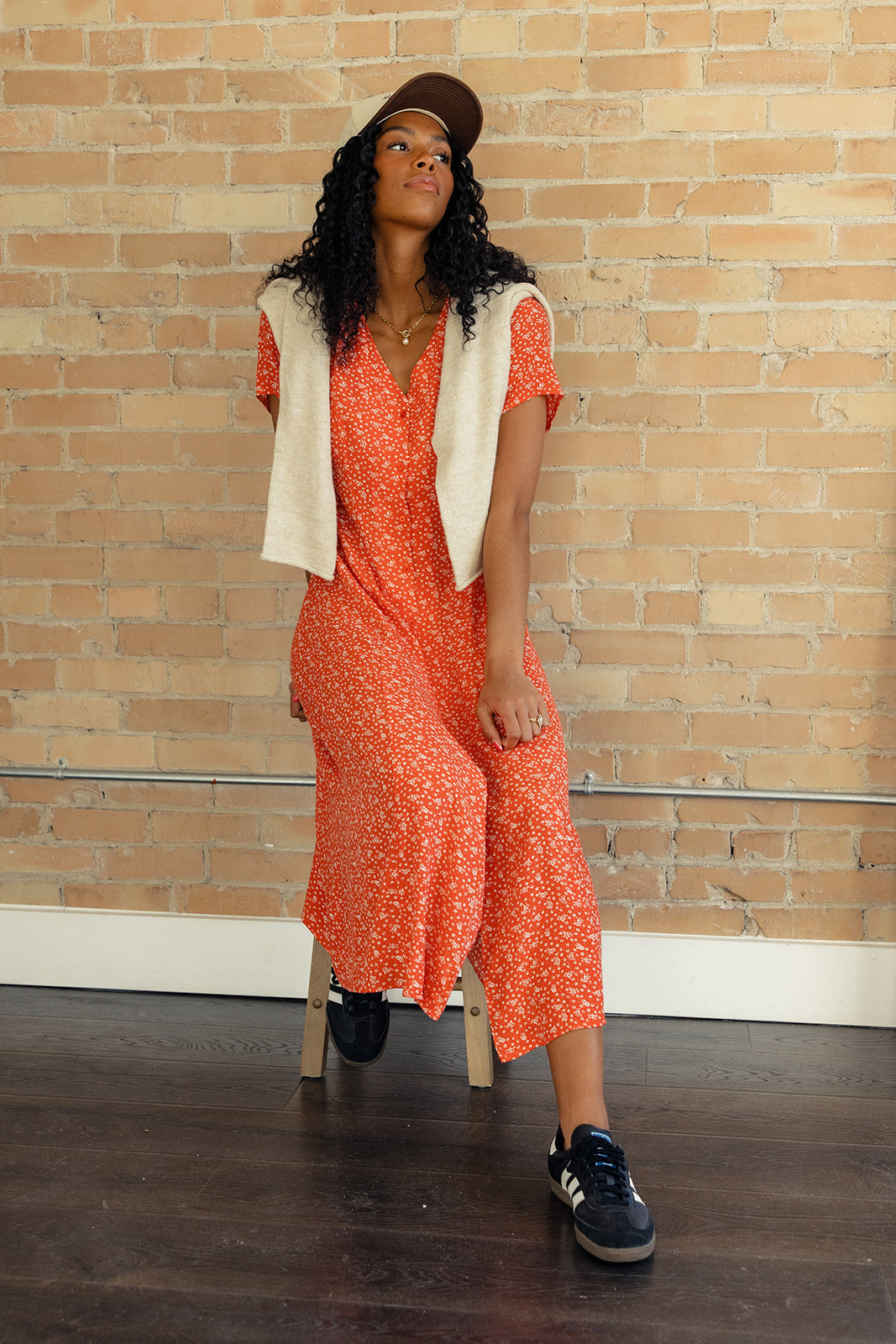 Take Me Home Button Dress