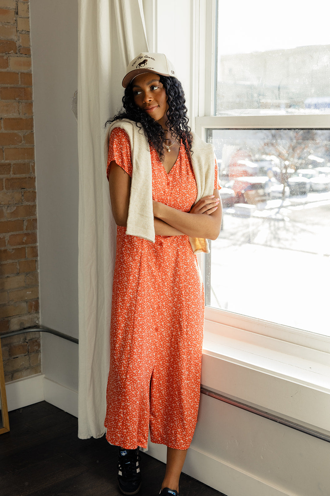 Take Me Home Button Dress