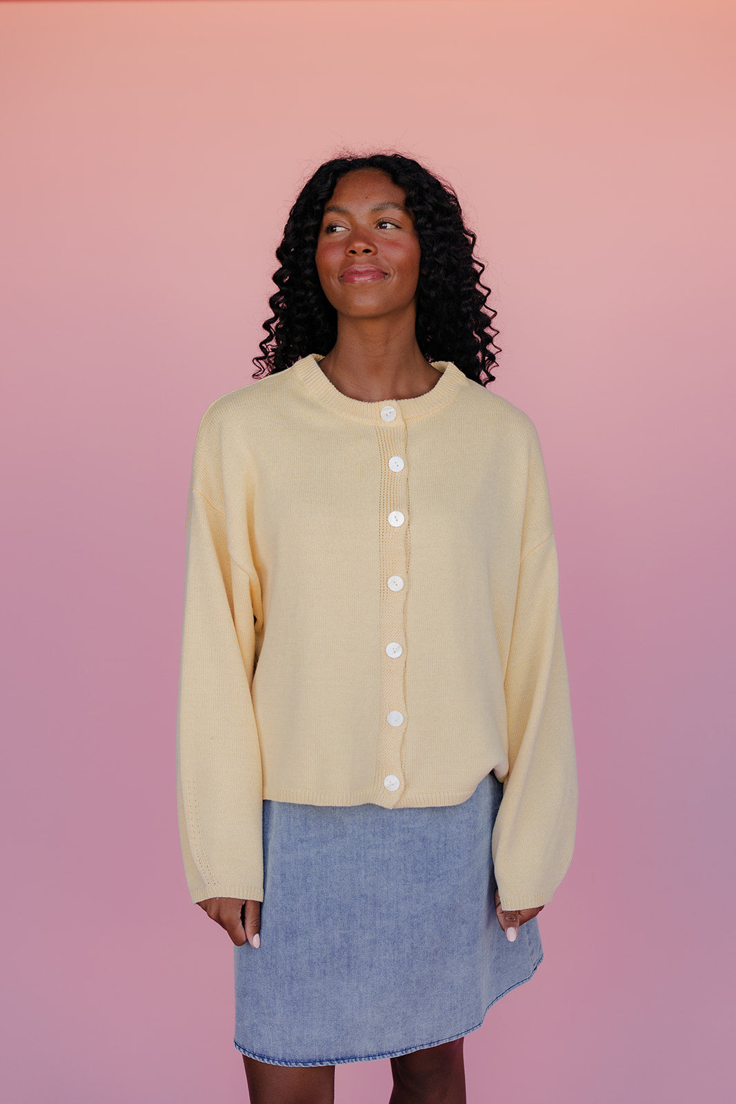 First Light Balloon Sleeve Cardi
