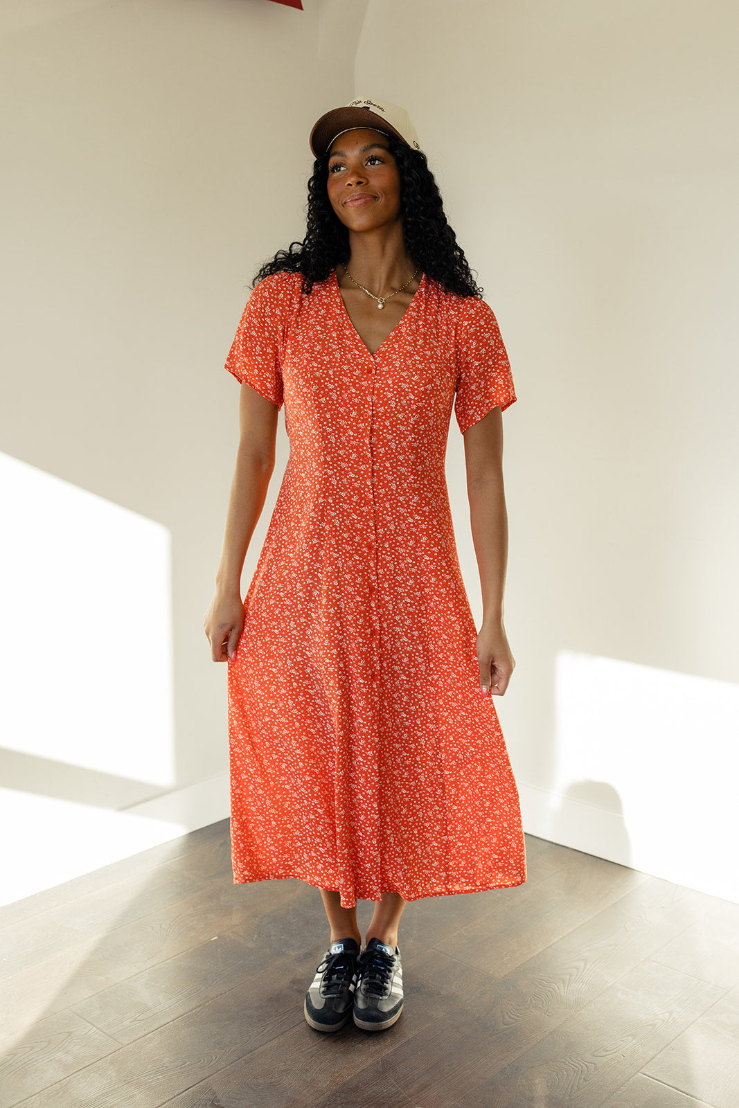 Take Me Home Button Dress