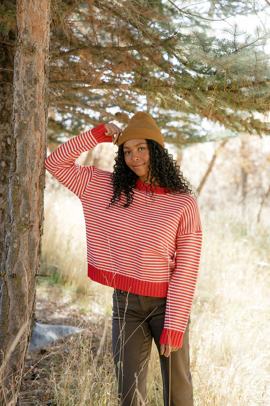 Cranberry Chalet Stripe Sweater