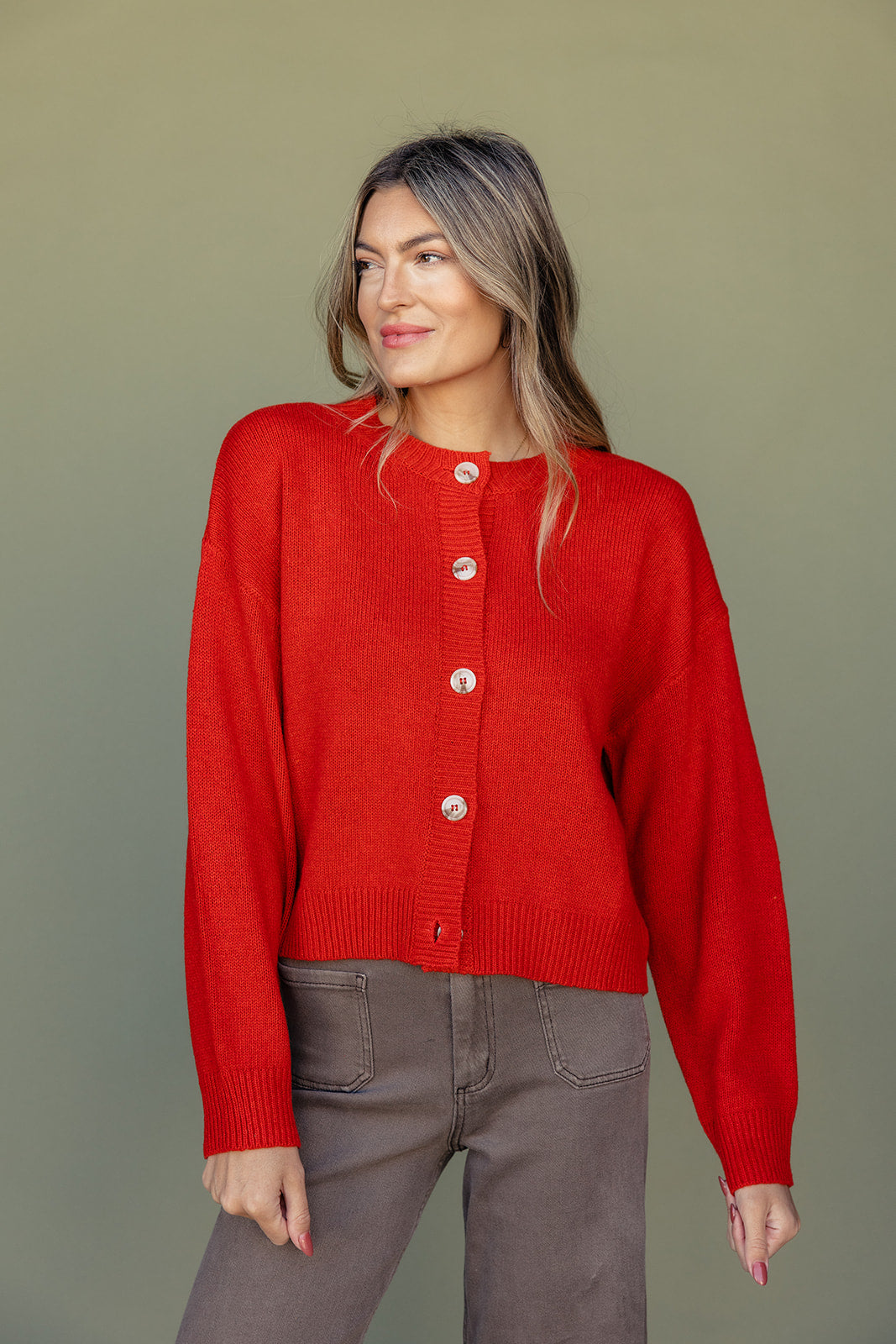 Redwood Forest Button Cardigan