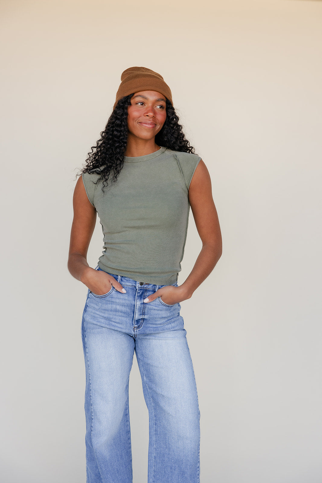 Canyon Wash Wide Leg Jeans