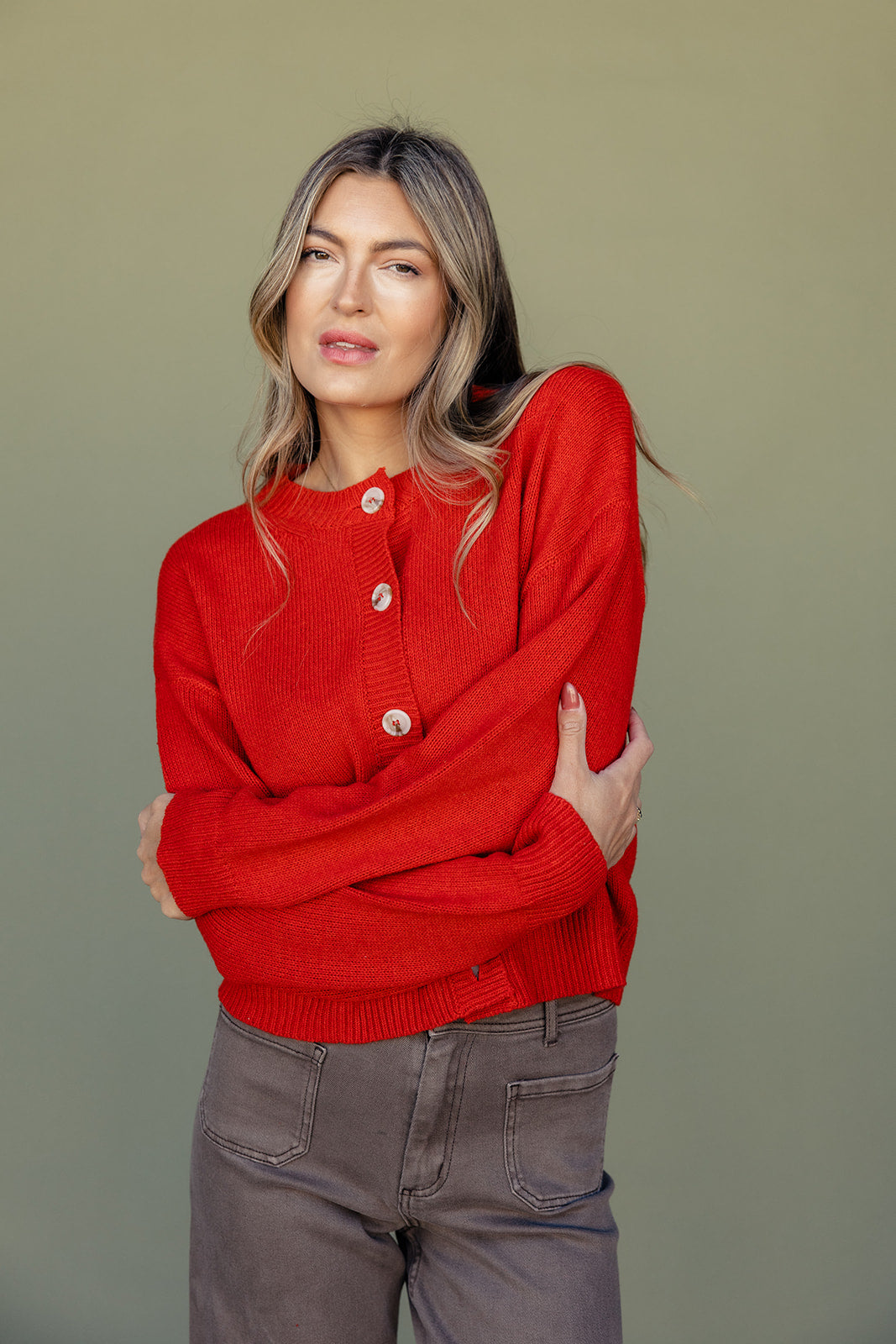 Redwood Forest Button Cardigan