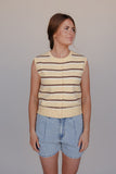 Sunny Stripe Button Vest