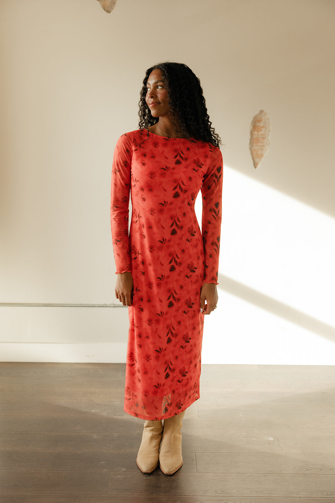evening dresses with long sleeves and high neck HIGH TURTLENECK LONG SLEEVE KNIT DRESS WITH V-NECK – Jason Wu Studio
