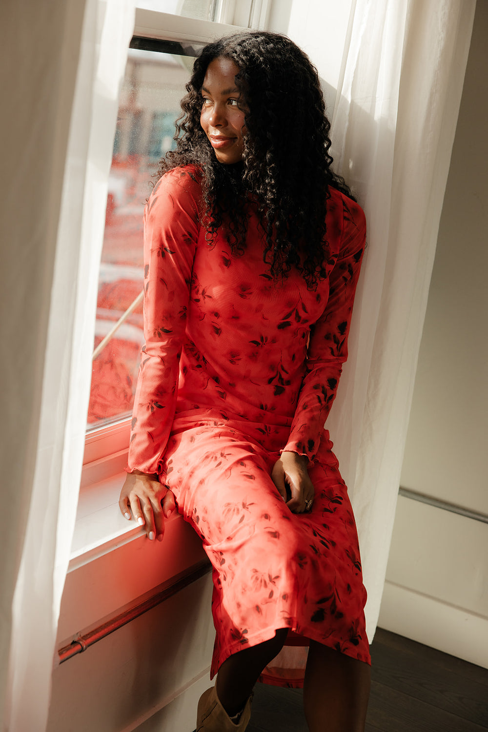 The Valentine Long Sleeve Maxi - Red / S The Valentine Long Sleeve Maxi - Red / S
