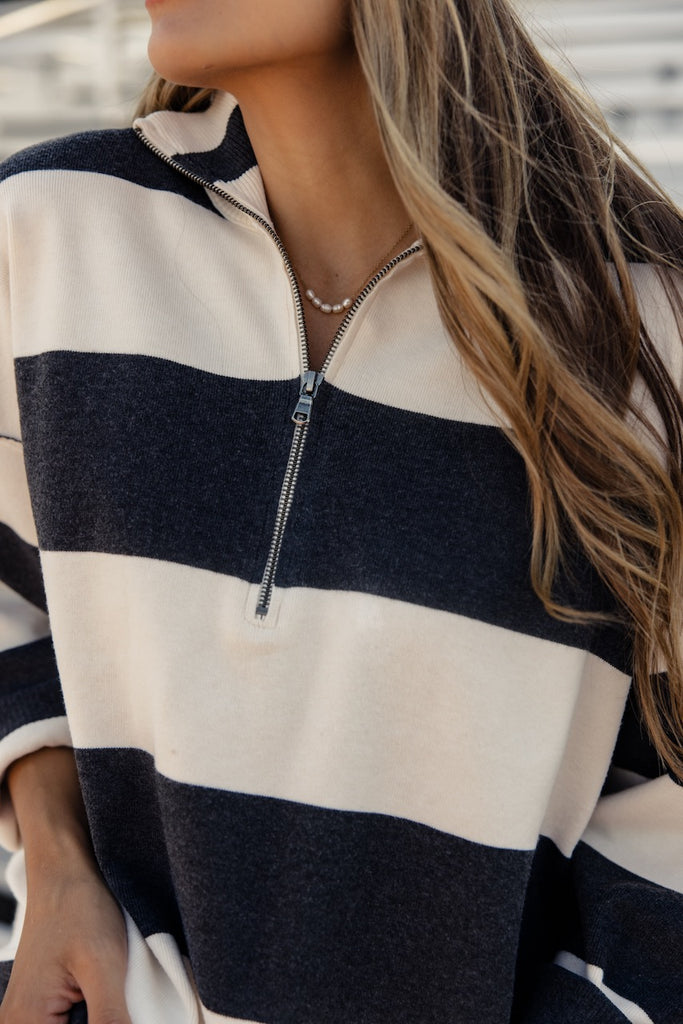 Free People Coastal Stripe Pullover