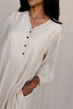 Lady in Linen Shift Dress